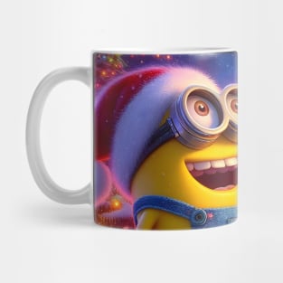 Merry Minions: Festive Christmas Art Prints Featuring Whimsical Minion Designs for a Joyful Holiday Celebration! Mug